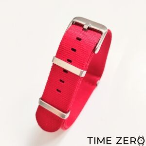 New Red Jacquard Nylon NATO Watch Strap (The Echelon Collection)
